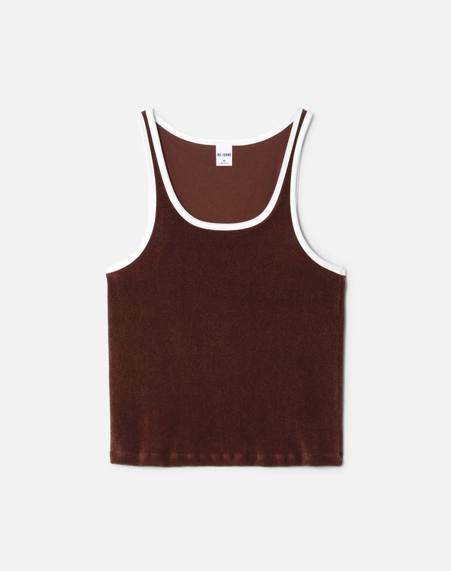 Womens | Scoop Neck Terry Tank | Brunette