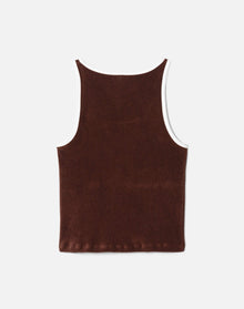 Womens | Scoop Neck Terry Tank | Brunette