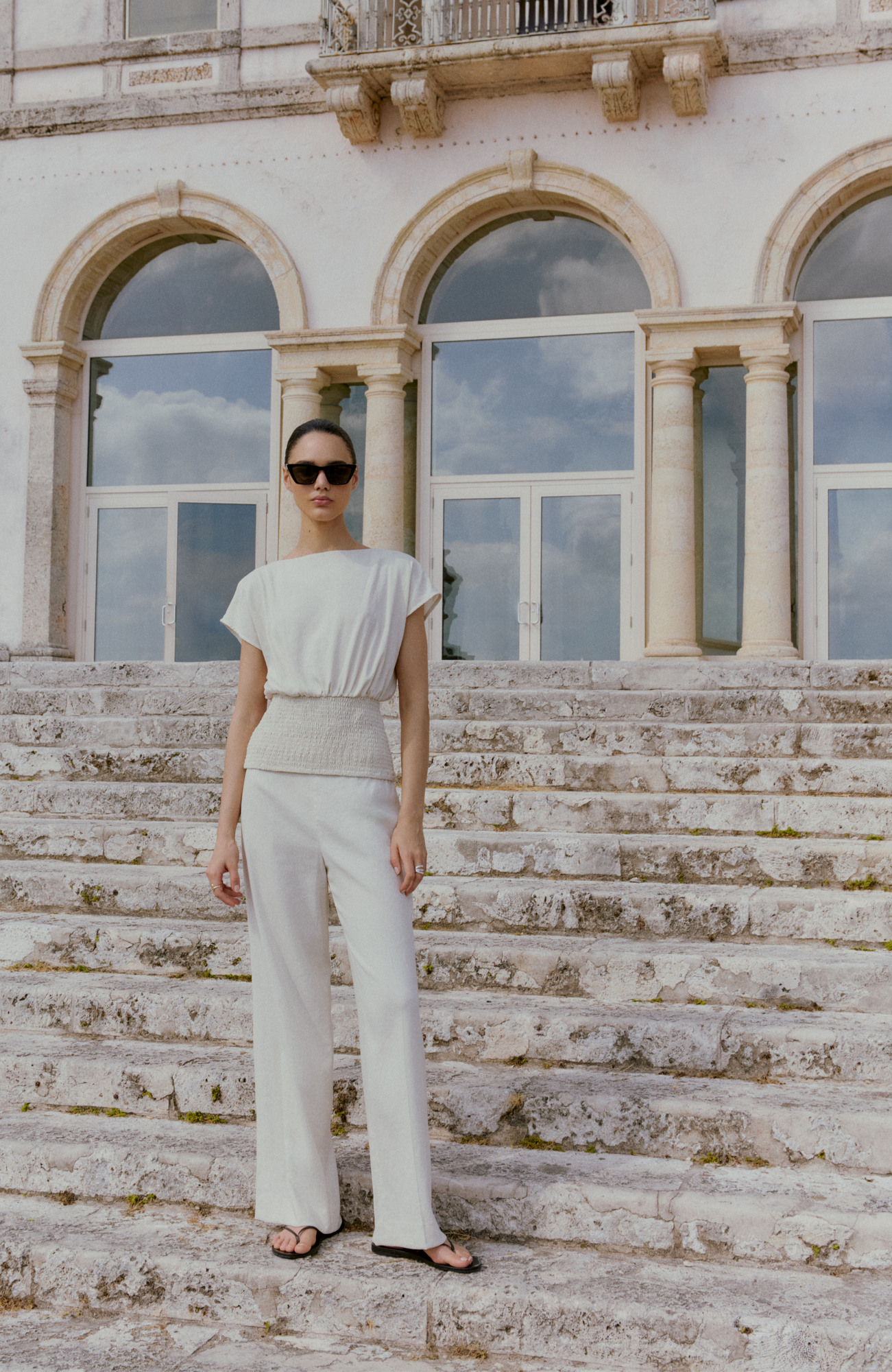 Linen Pant | Bone