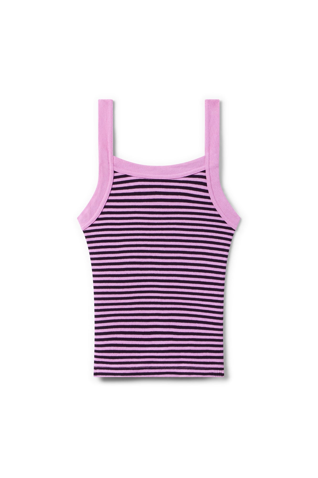 Women | Vintage Striped Sport Ribbed Tank | Violet
