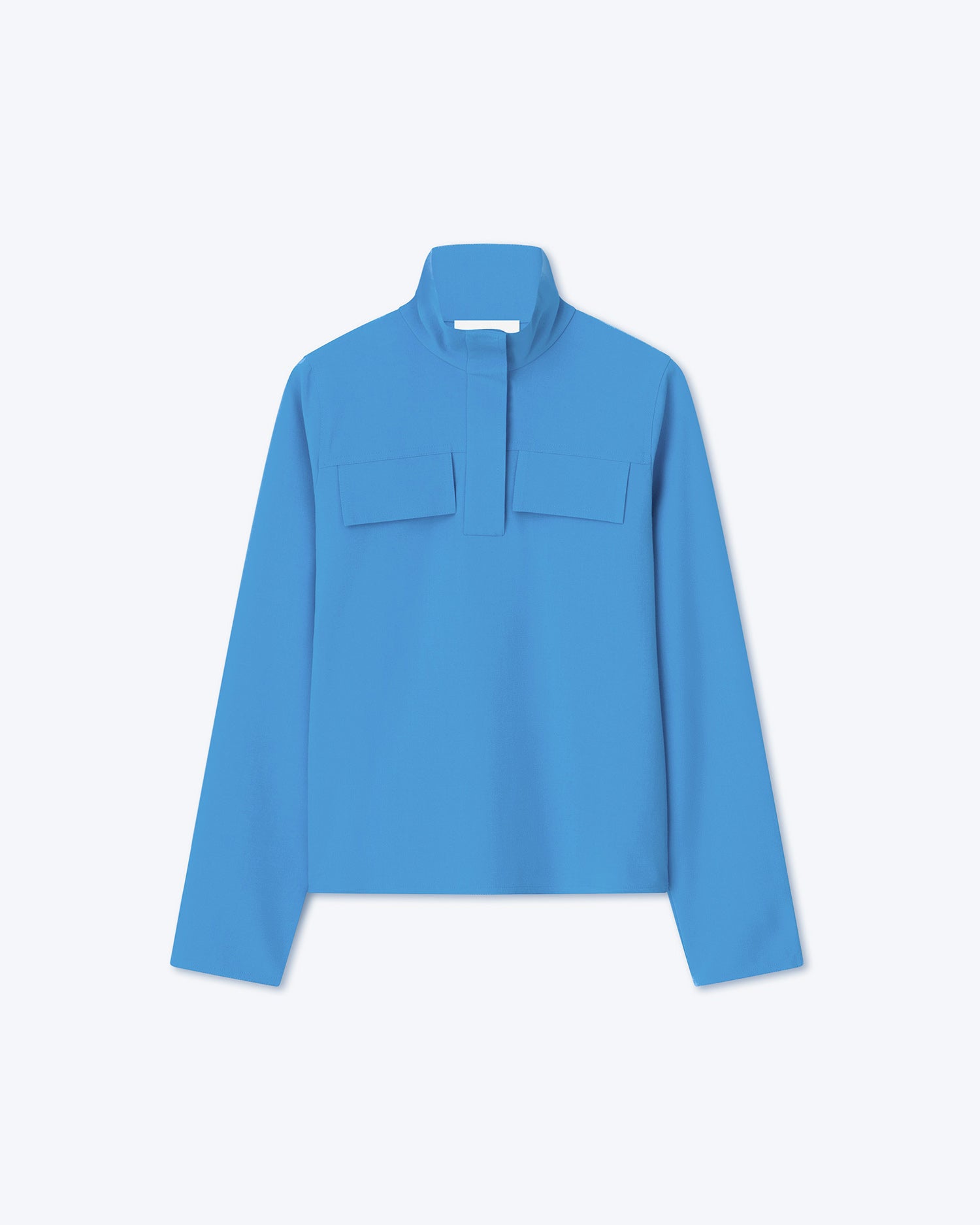 Womens | Vivia  Ecovero Funnel Neck Top | Blue Ss22