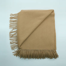 Cashmere Throw With Fringes | Camel