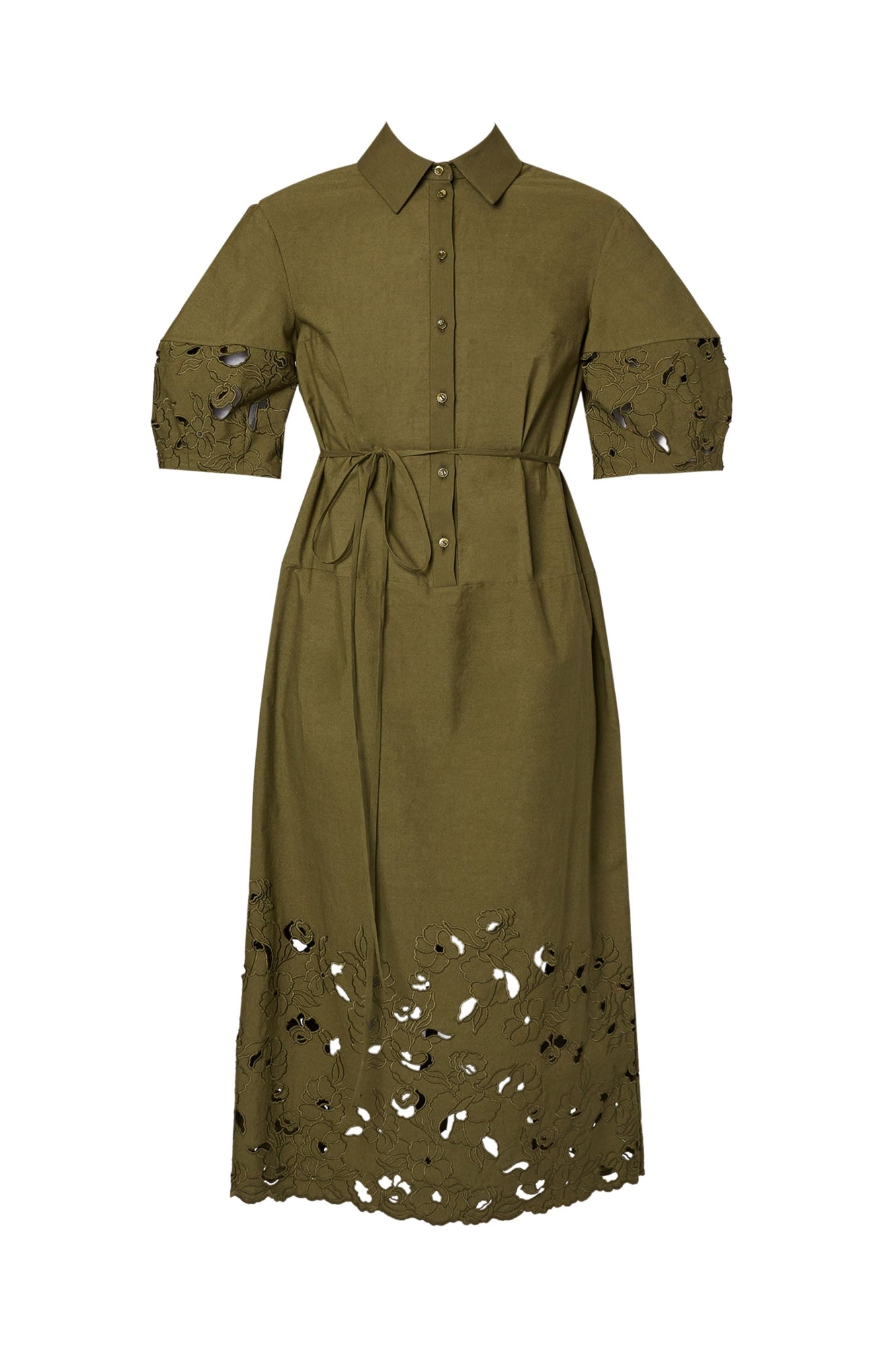 ERDEM Embroidered Shirt Dress