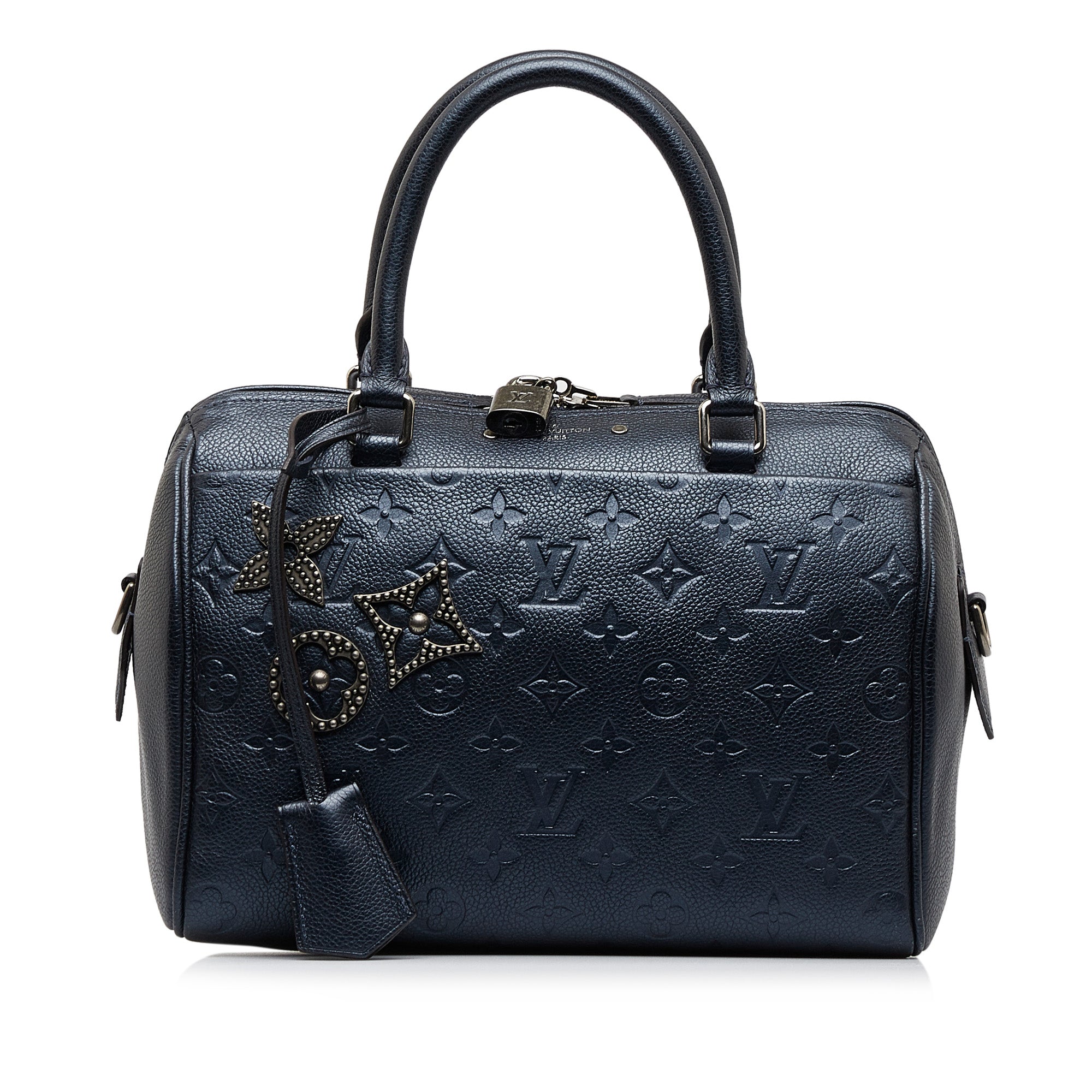 Louis Vuitton Pre-Owned Monogram Empreinte Pins Speedy Bandouliere 25 | Women | Blue x Navy