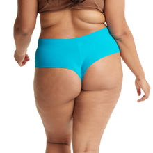 Plus Size Breathesoft Hi-Rise Thong | Pacific Blue