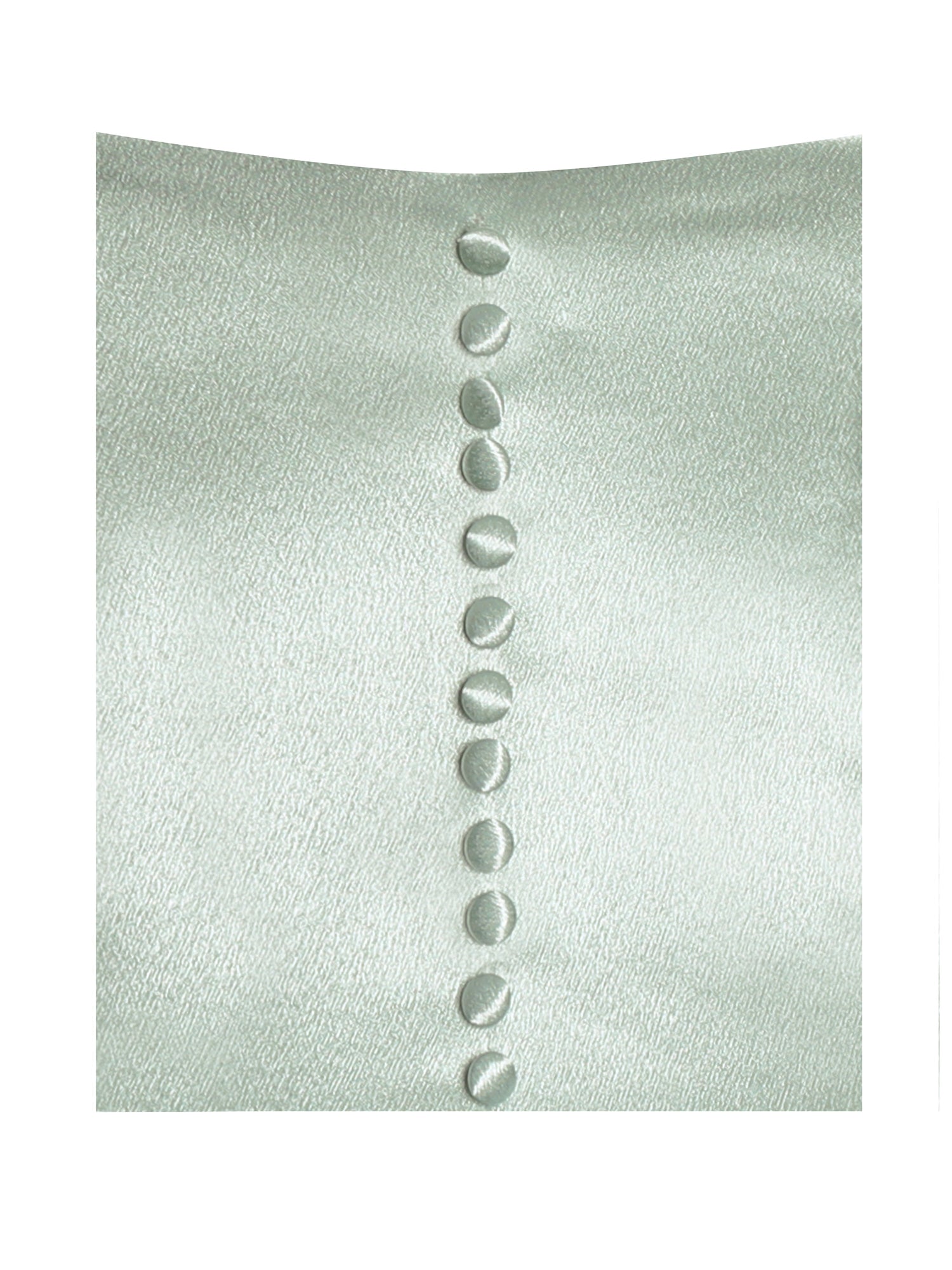 Lael Back Button Trailing Gown | Mint Green
