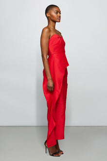 Etochs | Emelie Peplum Top | Scarlet