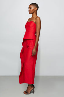 Etochs | Emelie Peplum Top | Scarlet