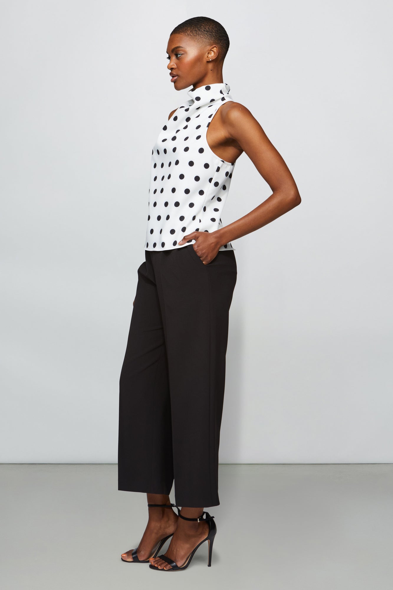 Etochs | Julia Top | Large Dot Ivory