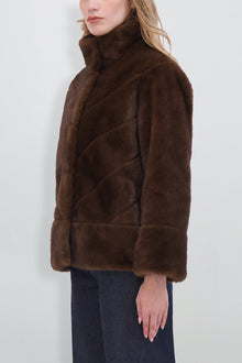 Etochs | Fur-Free Mink Jacket | Brown