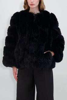 Etochs | Fur-Free Fox Jacket | Black