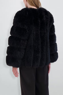 Etochs | Fur-Free Fox Jacket | Black
