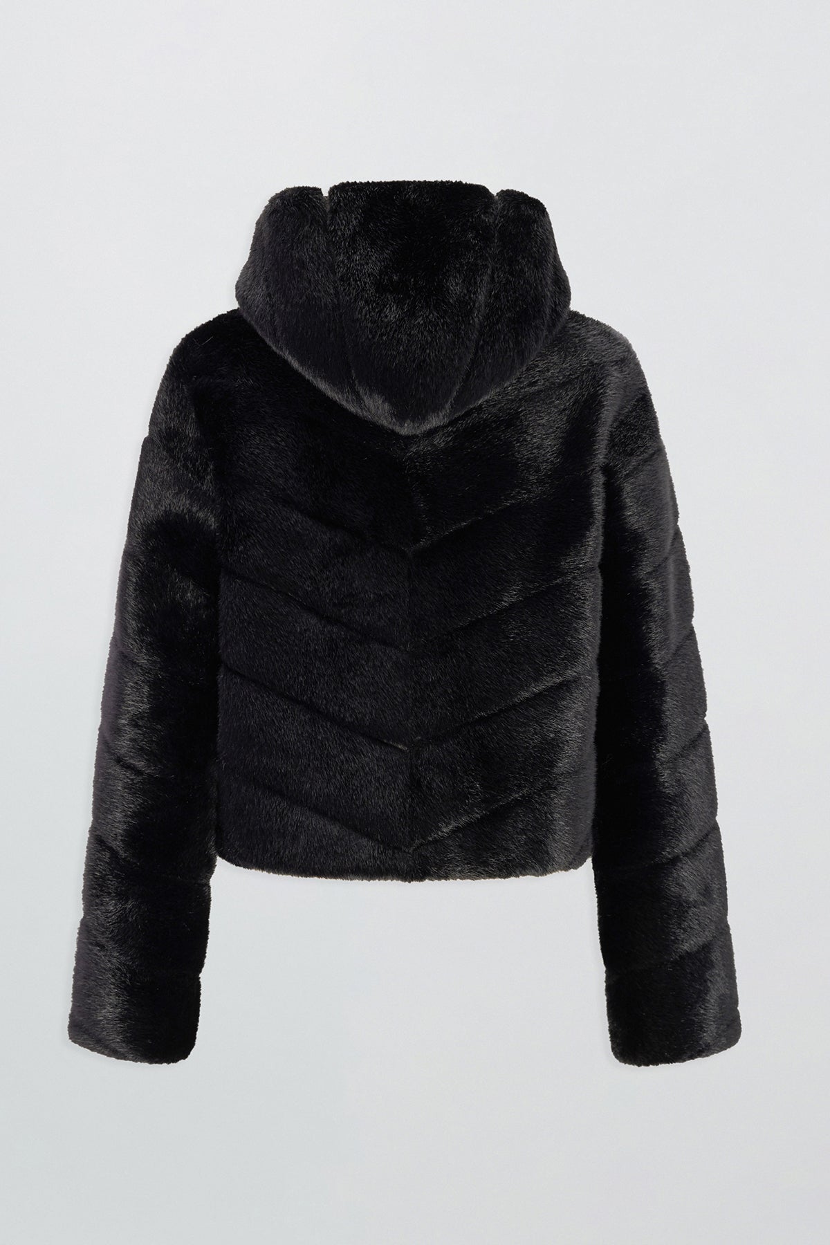 Etochs | Fur-Free Mink Hooded Jacket | Black