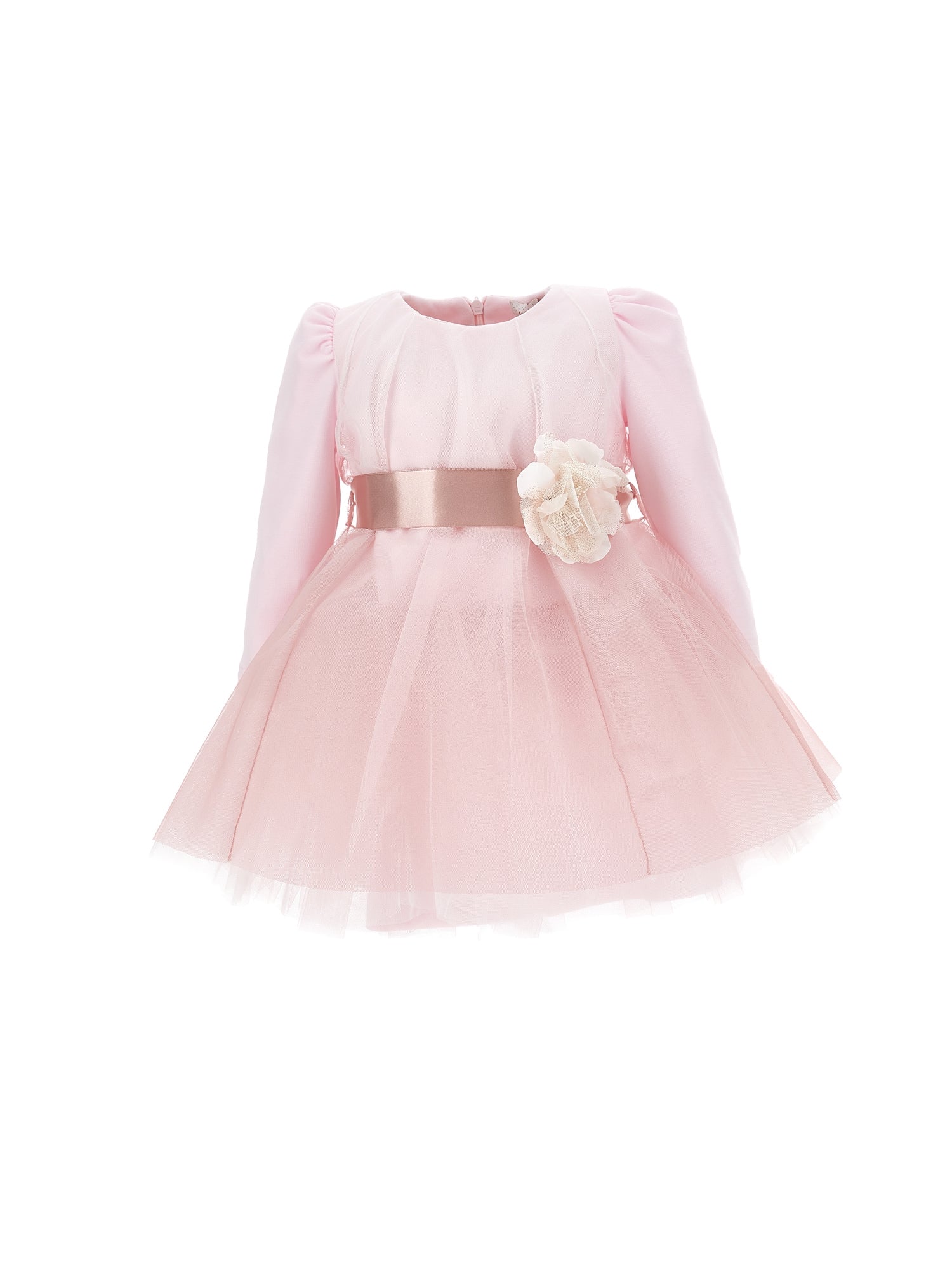Girls | Graduated Tulle Dress | Pink+Cream