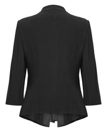 Commuter 3/4 Sleeve Waist-Defining Blazer | Black
