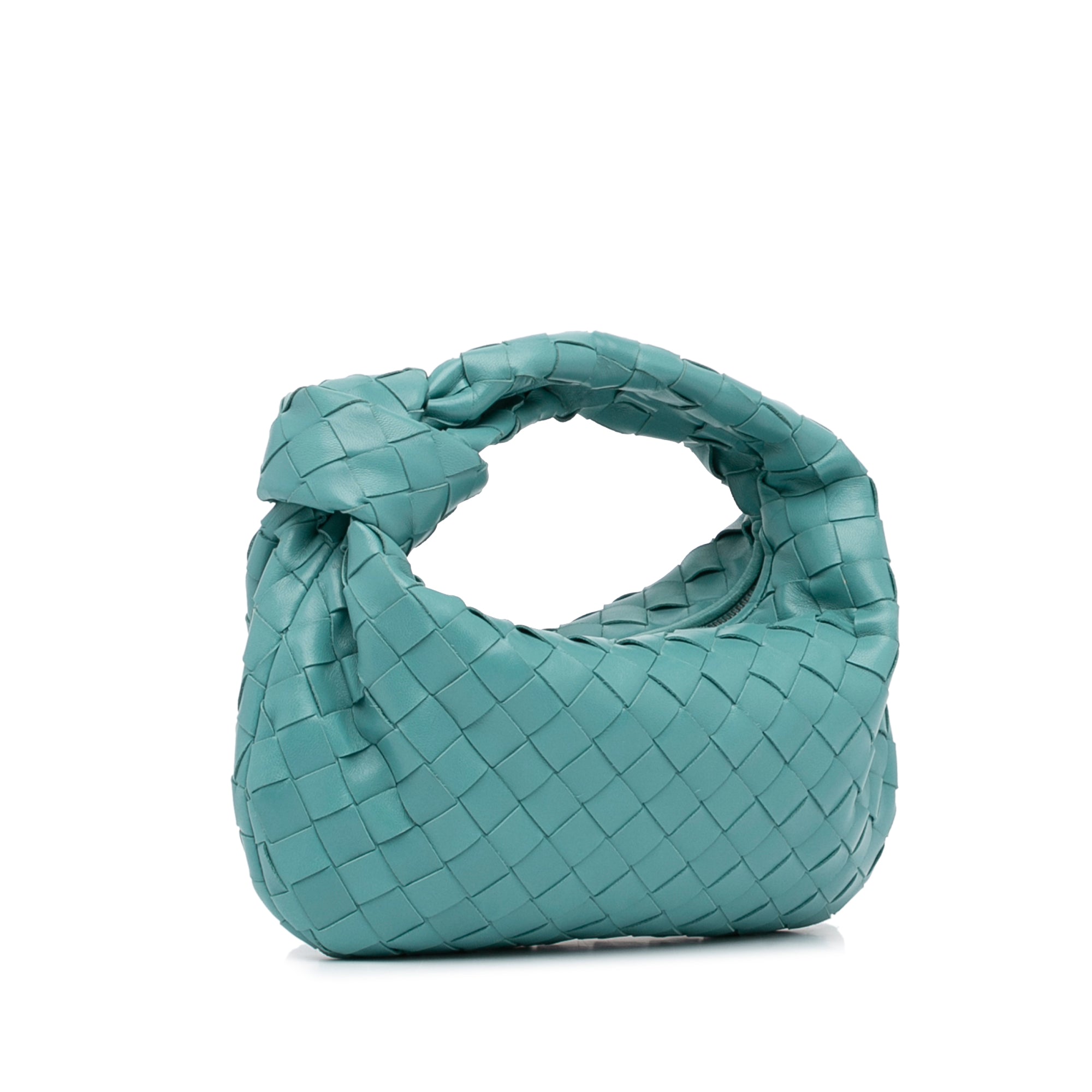 Bottega Veneta Pre-Owned Mini Patent Intrecciato Jodie | Women | Blue