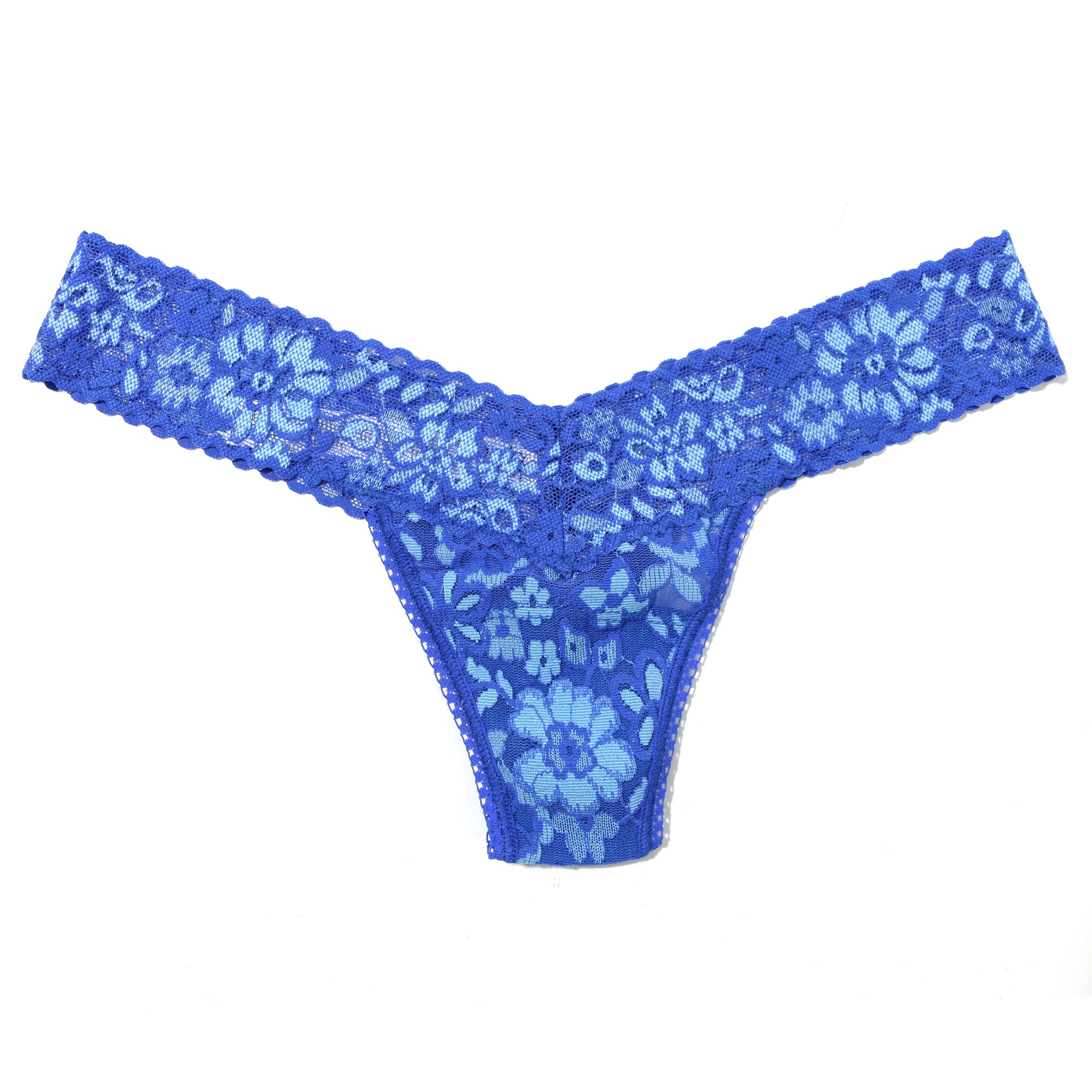 Daily Lace Low Rise Thong | Bring Blueberries/Butterfly Blue