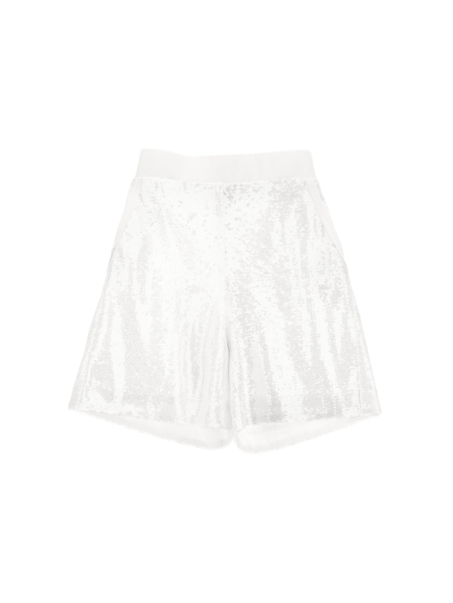 Girls | Elegant Sequin Bermuda Shorts | Cream