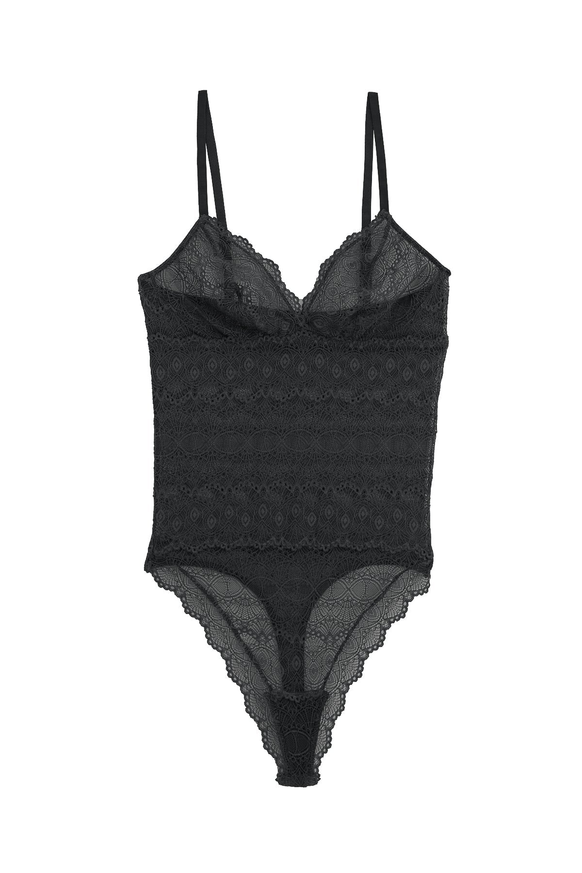 Camellia Soft Cup Bodysuit | Black