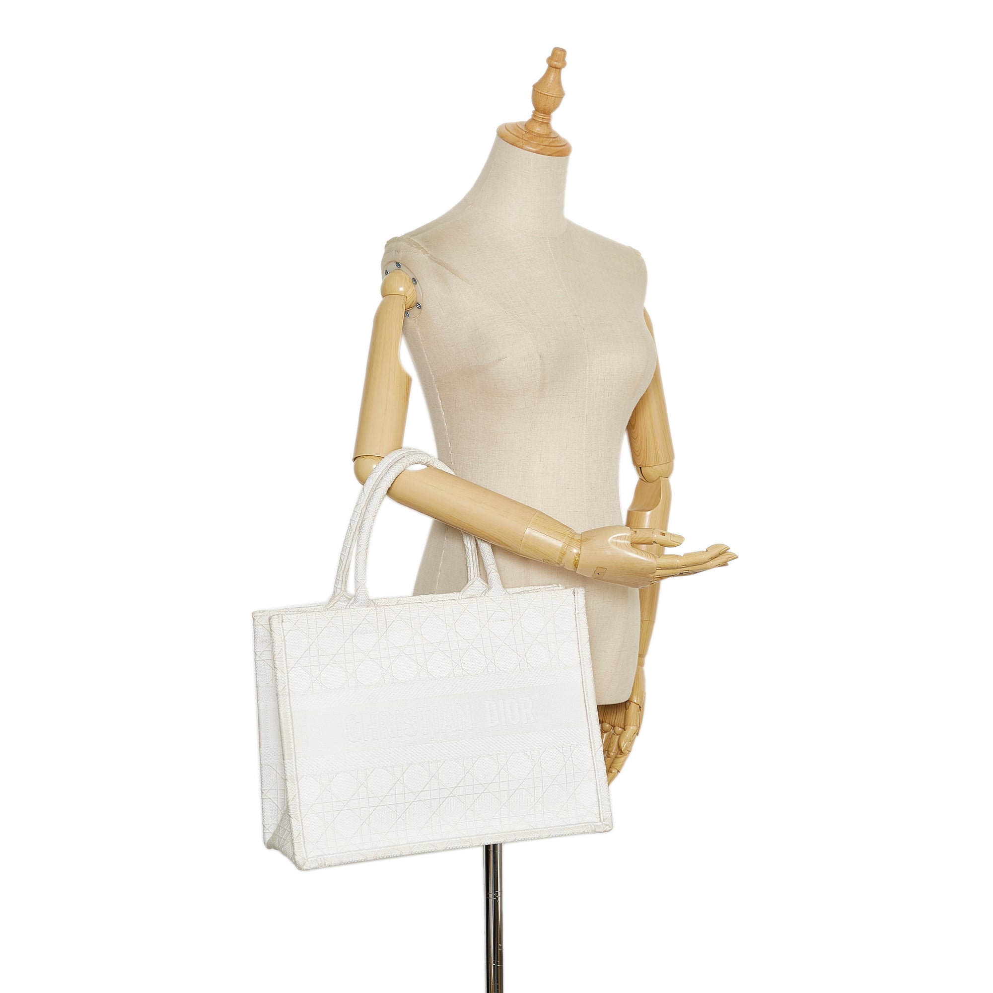 Dior Pre-Owned Medium Cannage Book Tote | Women | White (V2)