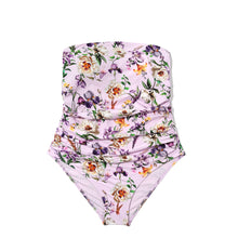 Swim Bandeau One Piece | Fawning Flora (Purple)