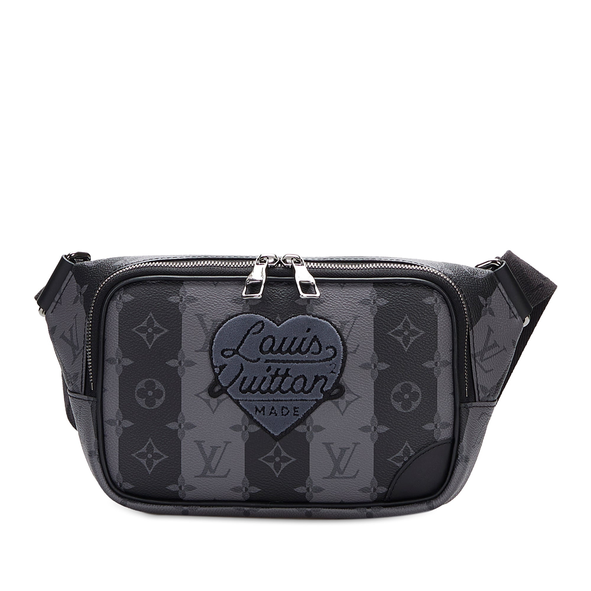 Louis Vuitton Pre-Owned Monogram Eclipse Stripes Modular Sling Bag | Women | Black