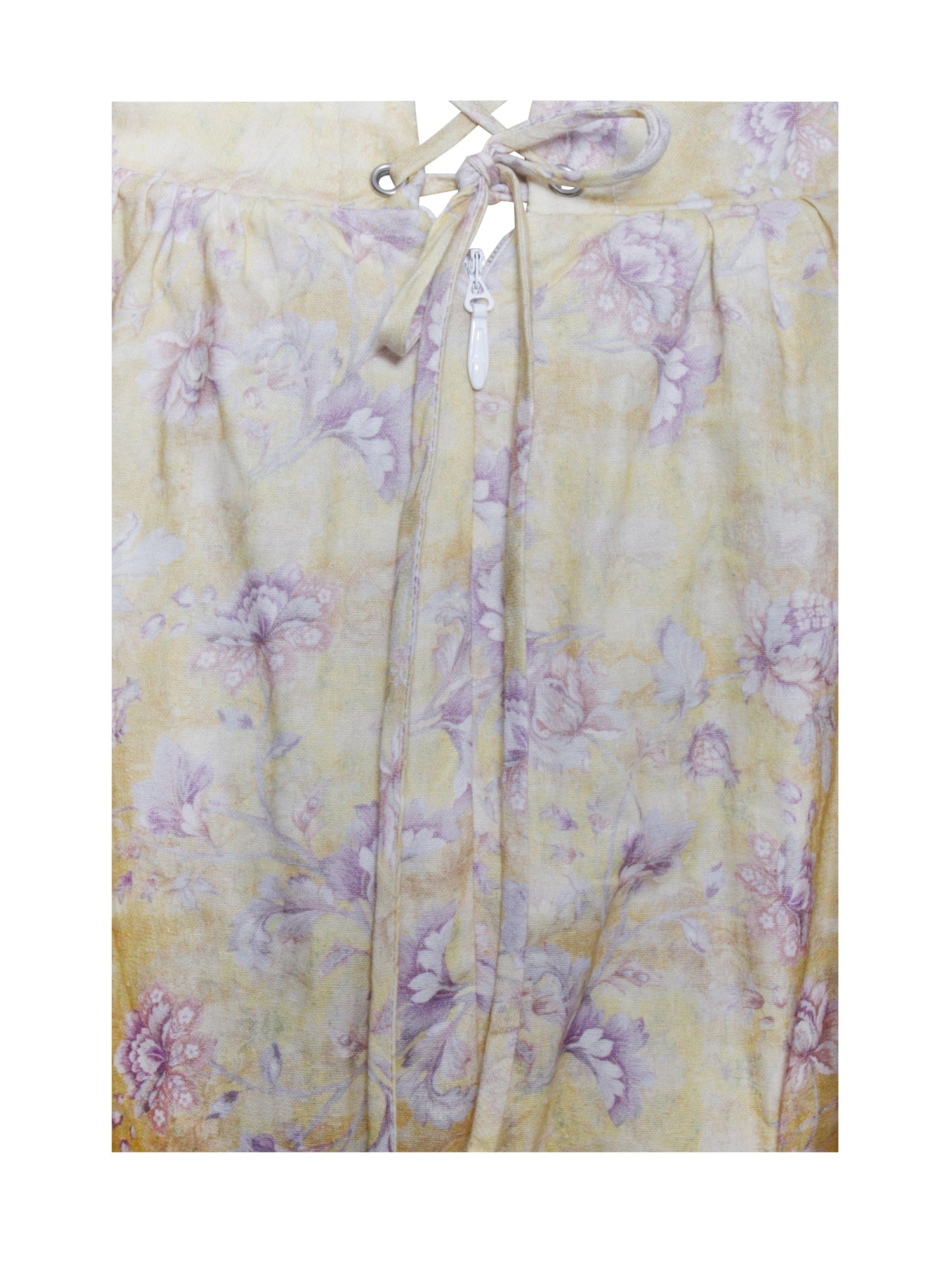 Oana Linen Collared Off Shoulder Mini Dress | Floral Print