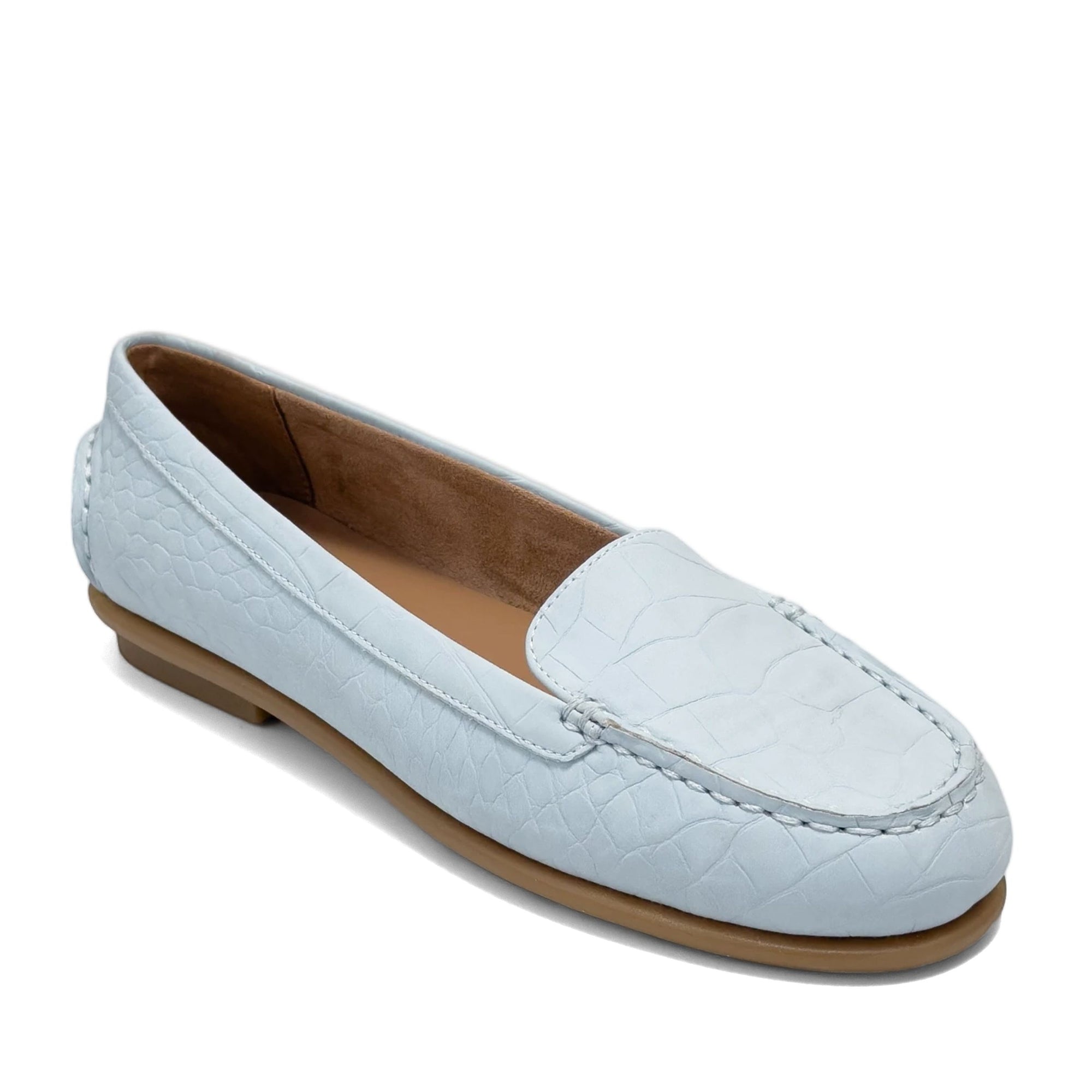 Wonder Casual Loafer | Pale Blue Faux Crochet Nubuck