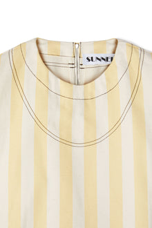 Striped T-Shirt | Unisex | Ecru x Yellow