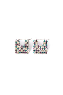 Giostra Silver Cube Earring | Women | Multicolor