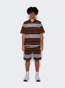 Men | BURBERRY | Knit Shorts | Dark Birch Brown