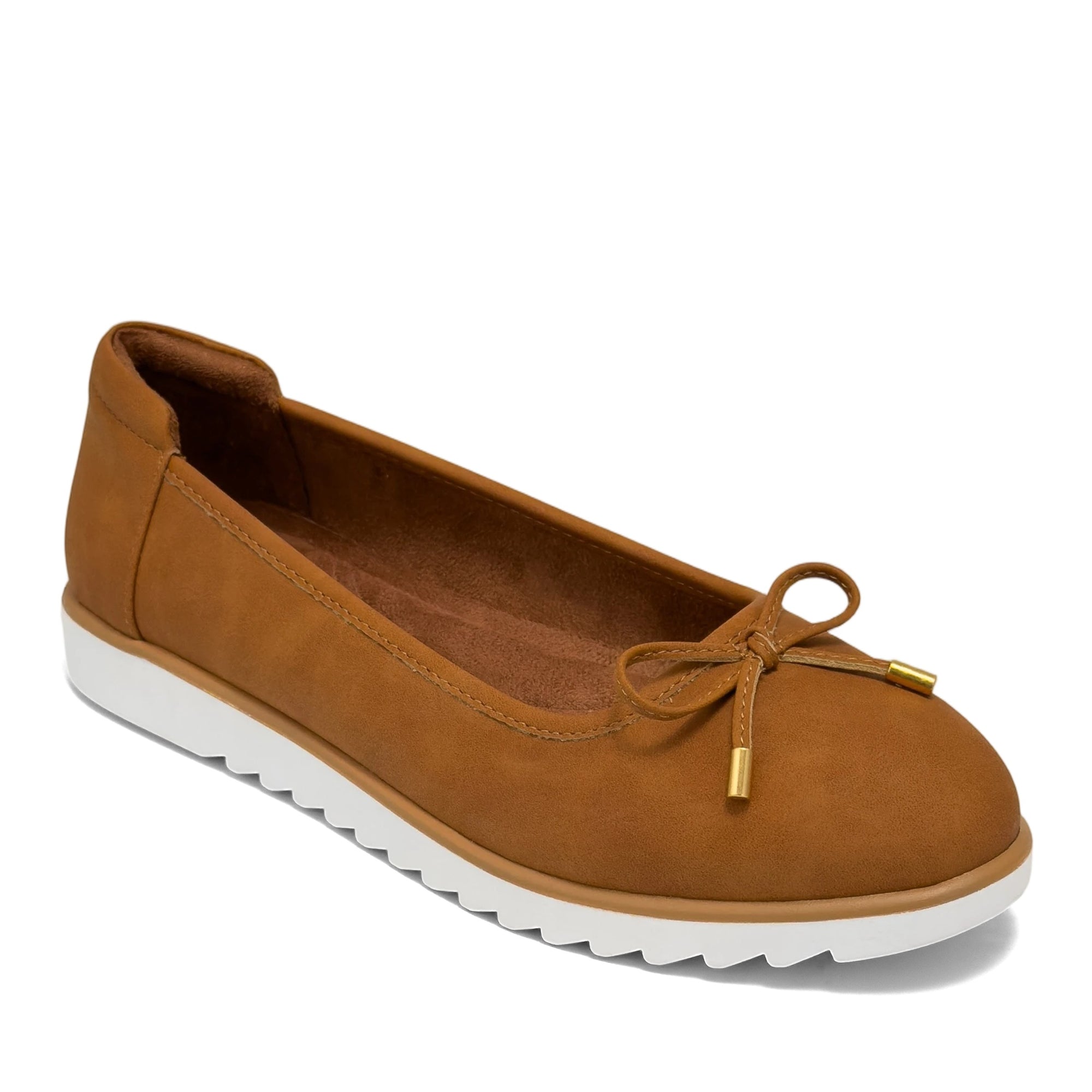 Jade Casual Flat | Tan Faux Nubuck