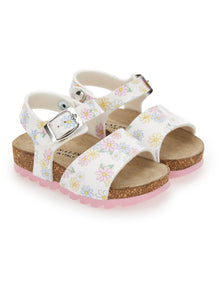 Girls | Daisy Sandals | White/FairyTale Pink