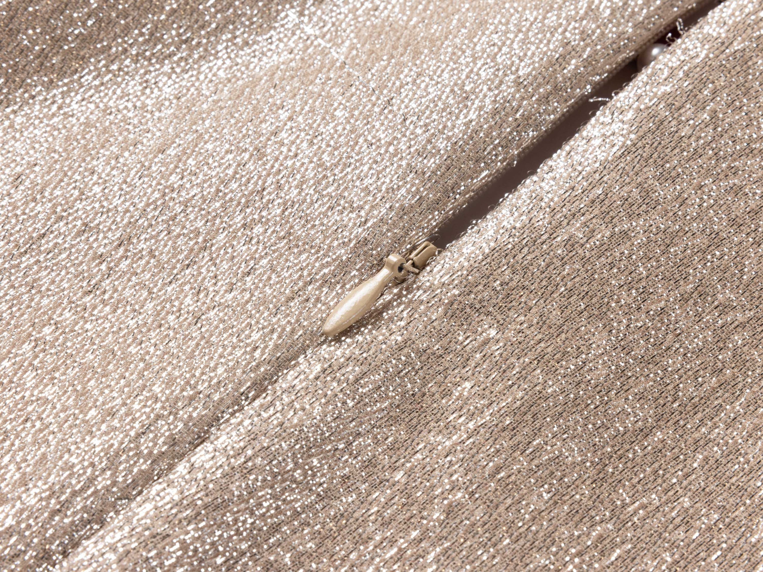 Silk Velvet Jacquard Cinched-Waist Dress | Ivory