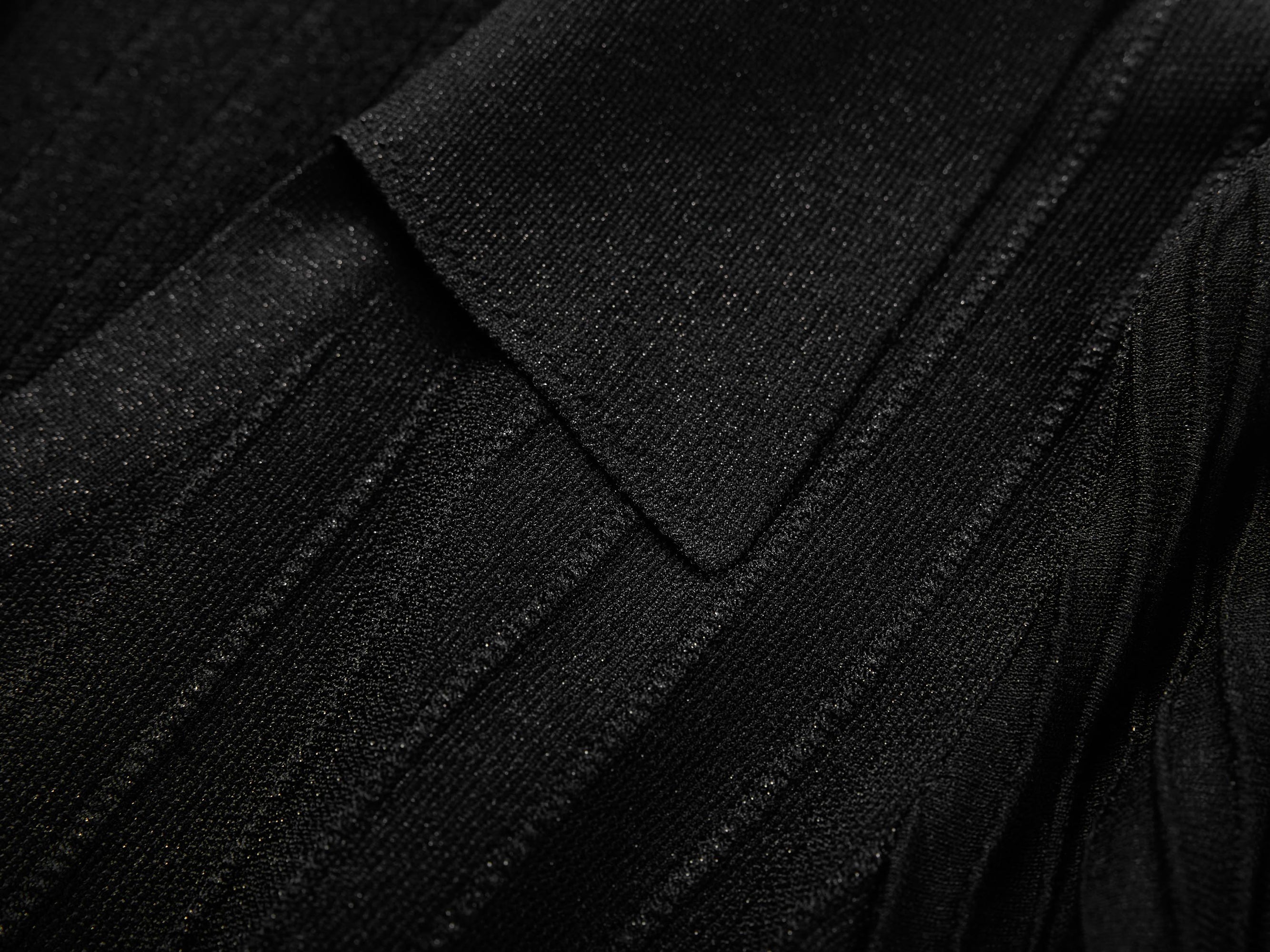 Wrap-Style Knit Top | Black