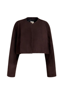 KHAITE Garothy Suede Cropped Jacket