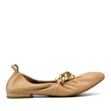 Amina Dress Flat | Beige Bisque  Faux Nappa