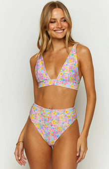 9.0 Swim Majorca High Waisted Bikini Bottoms | Painted Floral