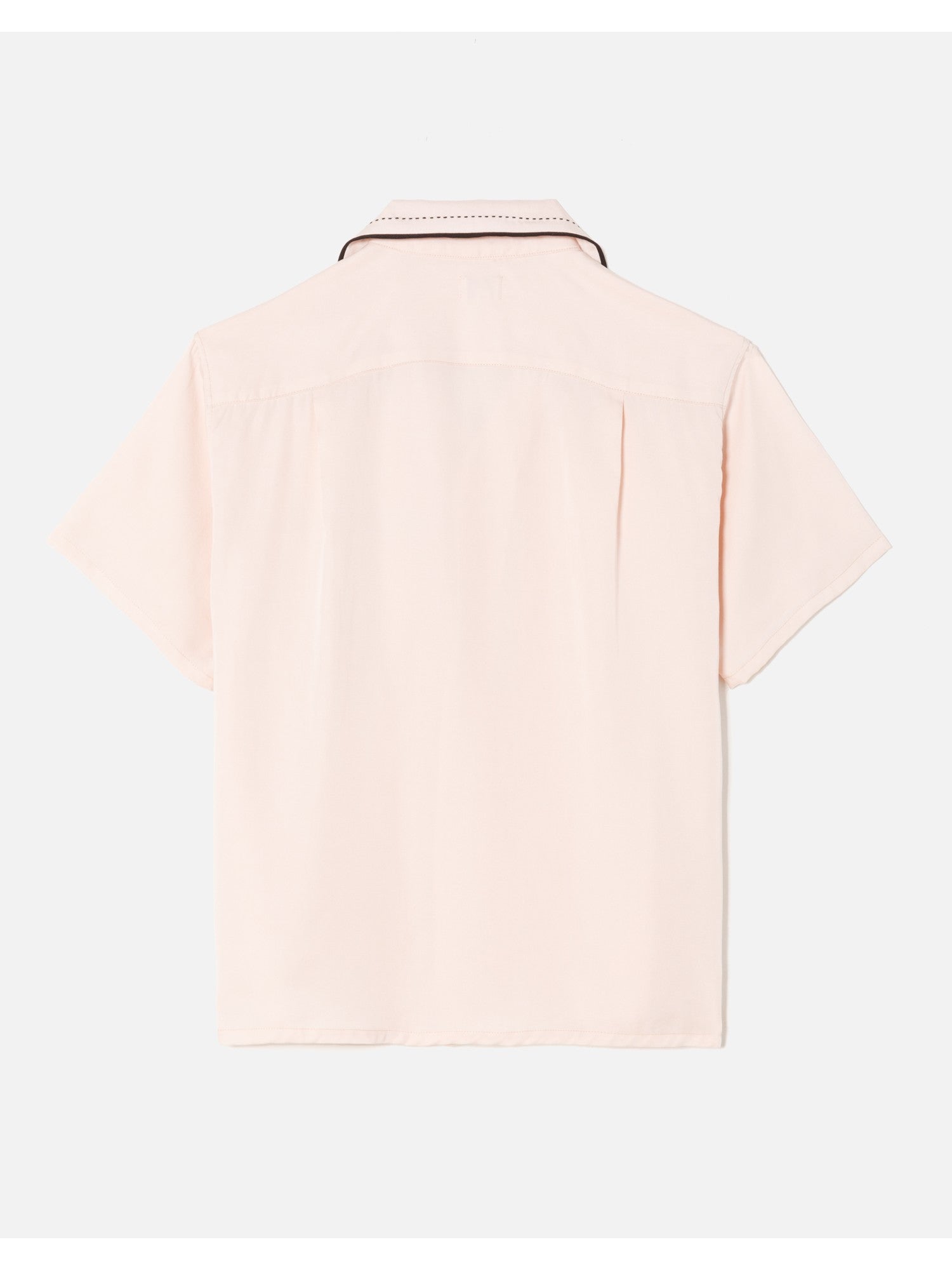 Mens | Sashiko Bowling Shirt | Pale Pink
