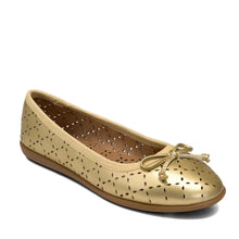 Beyla Casual Flat | Soft Gold Faux Nappa