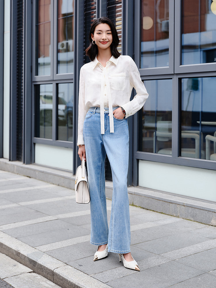 Satin Shirt | White