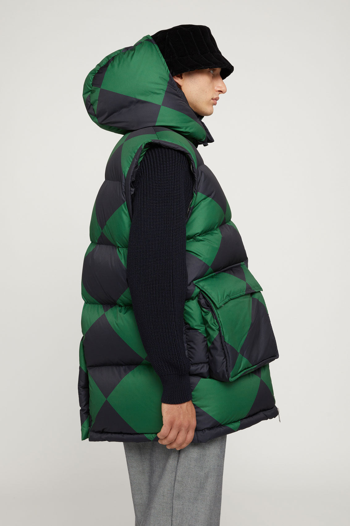 Puffy Jacket | Unisex | Blue x Green