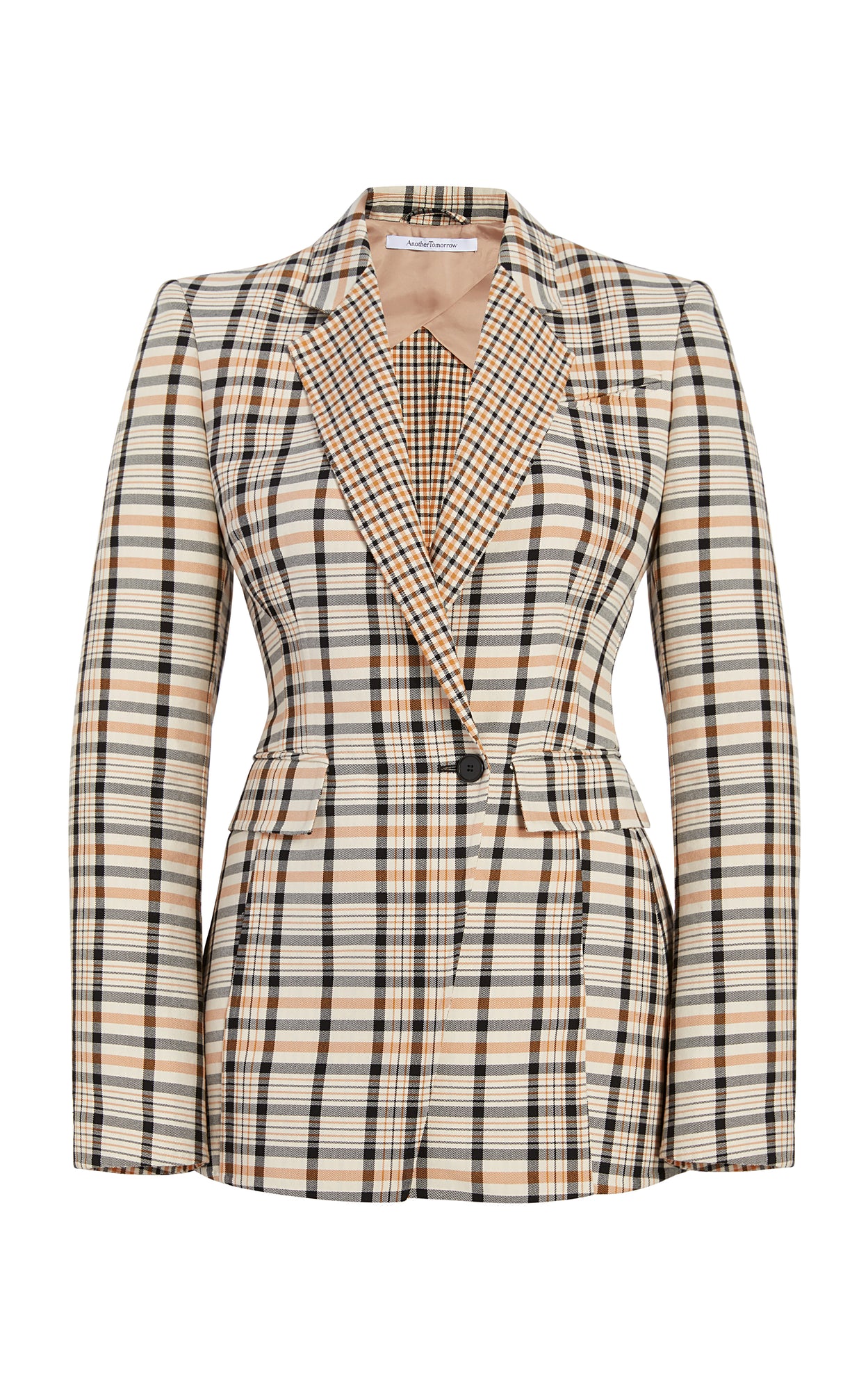 Women | Seamed Waist Jacket | Tan Multi