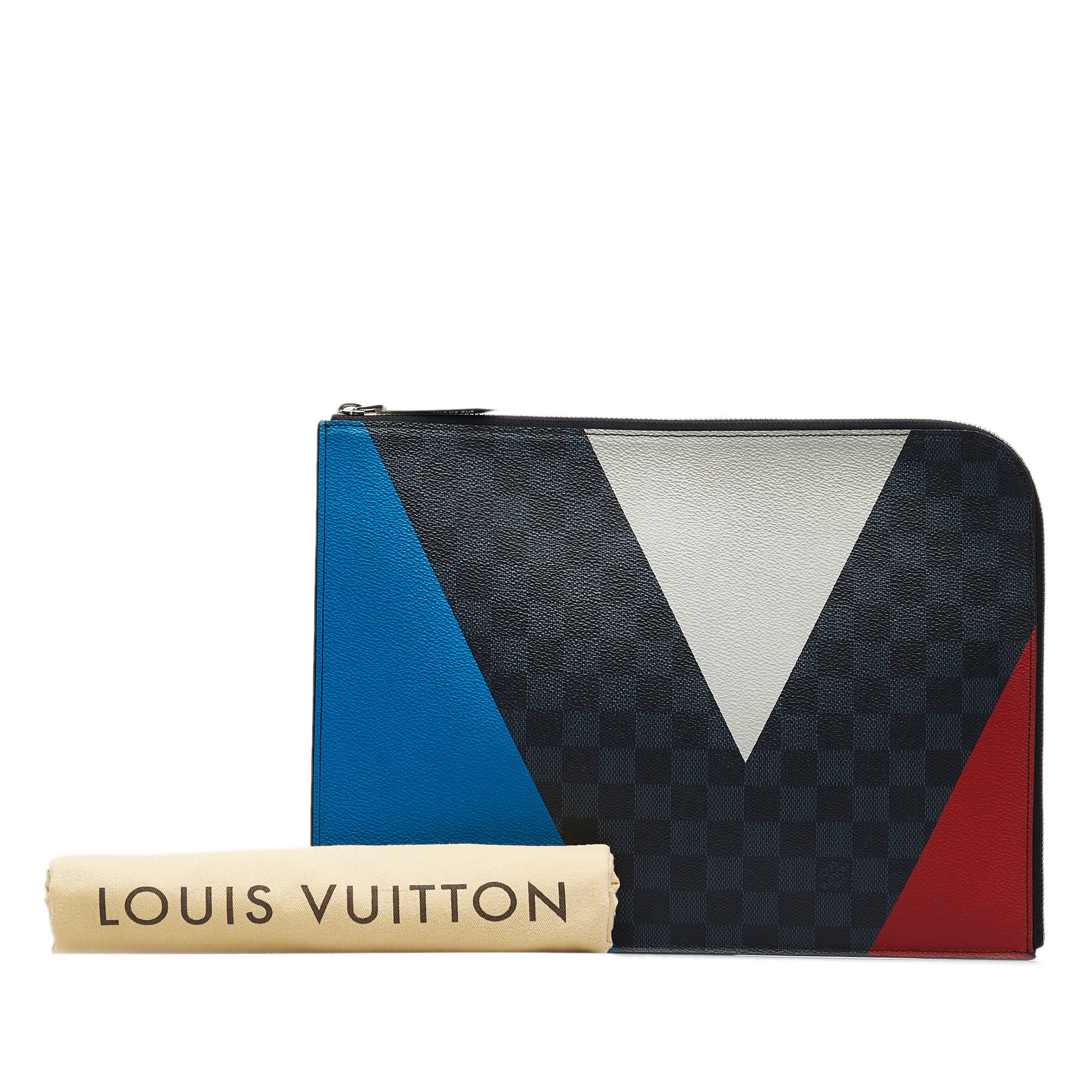 Louis Vuitton Pre-Owned Damier Cobalt Americas Cup Pochette Jour GM | Women | Blue