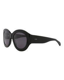 Alaia Round Acetate Sunglasses | Black