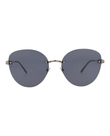 Alaia Cat Eye Metal Sunglasses | Ruthenium