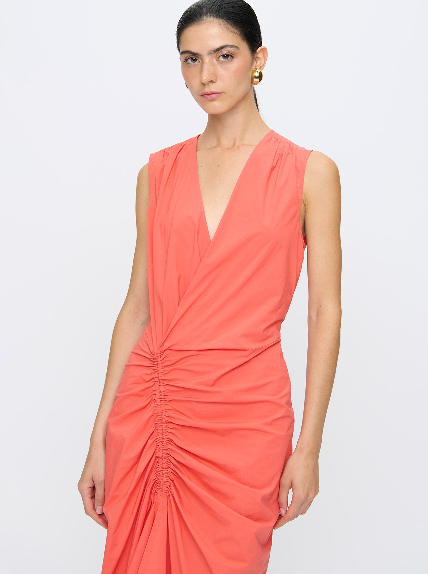 Agnes Wrap Dress | Coral