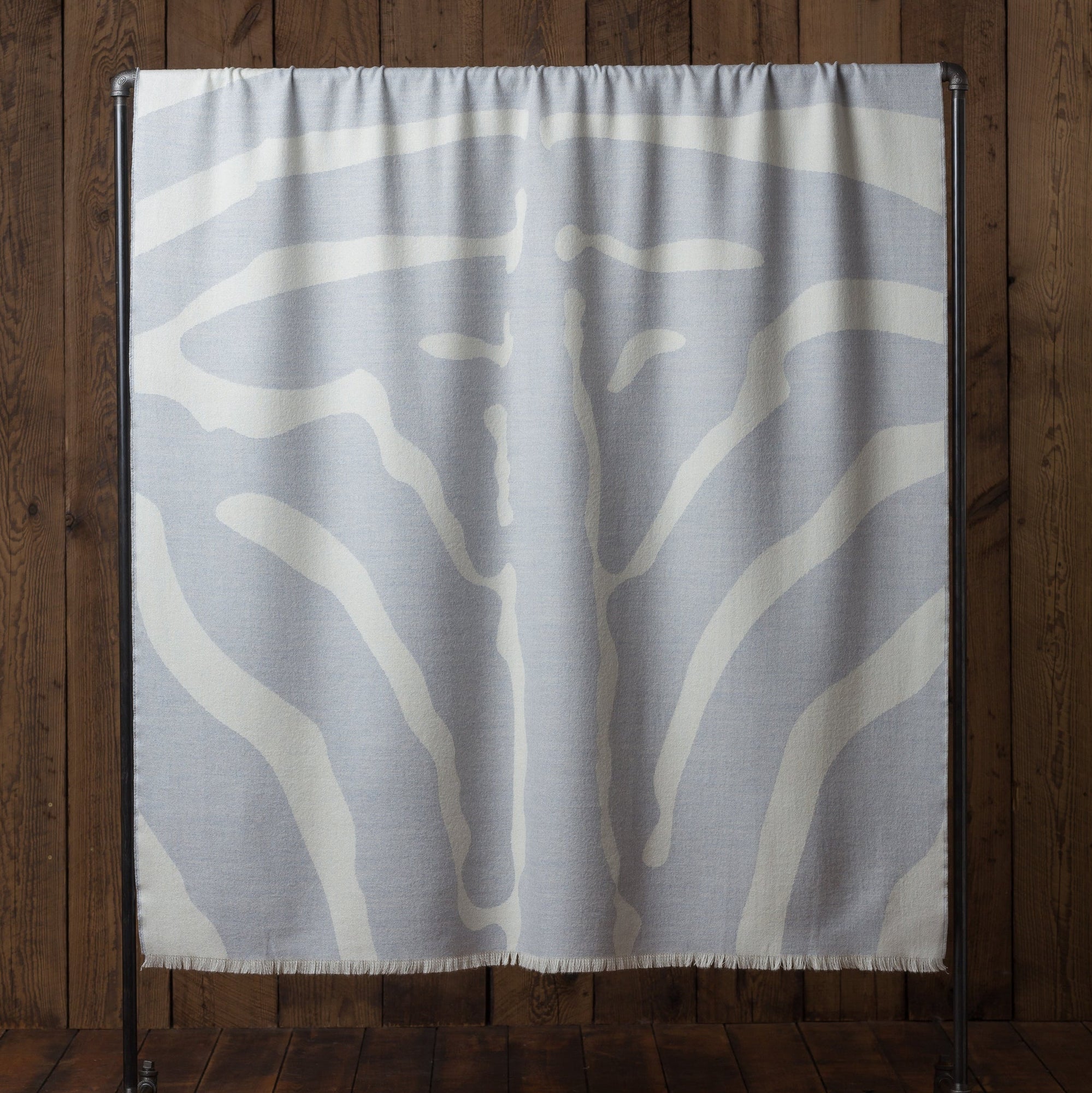 Zebra Throw | Chambray/Ivory