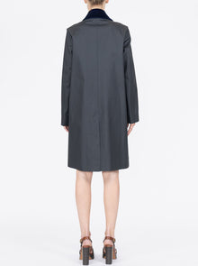 Alaine Canvas Coat | Navy