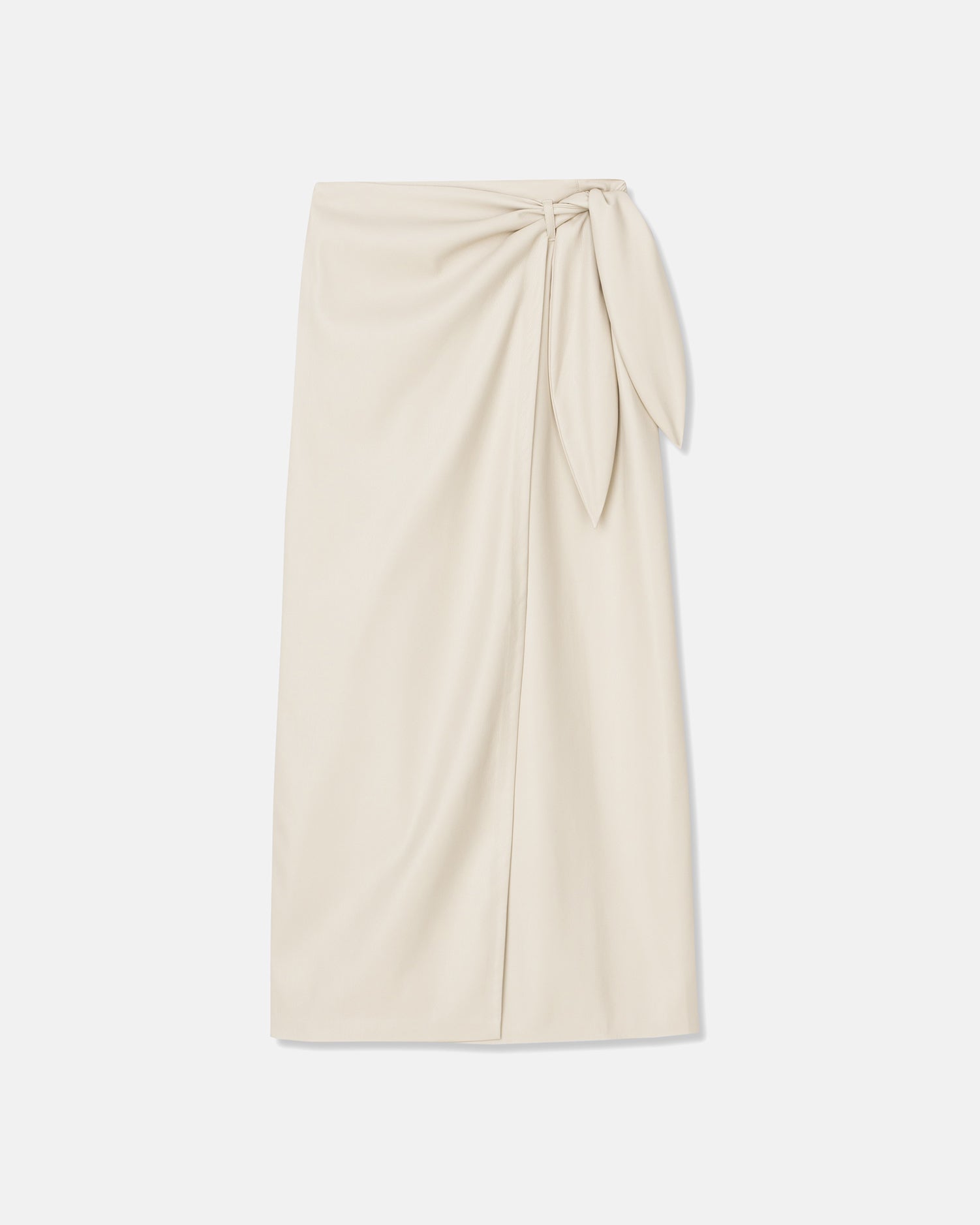 Womens | Amas Alt-Leather Sarong Skirt | Creme